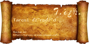 Tarcsi Árpád névjegykártya