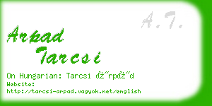 arpad tarcsi business card